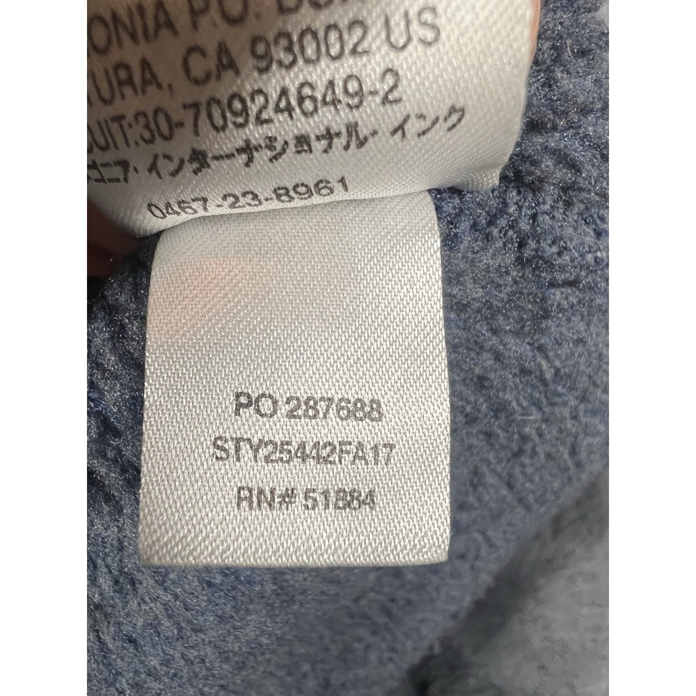 patagonia Fleece Quarter Zip Grayish‎ Blue pullover sweater Size S - Picture 6 of 10